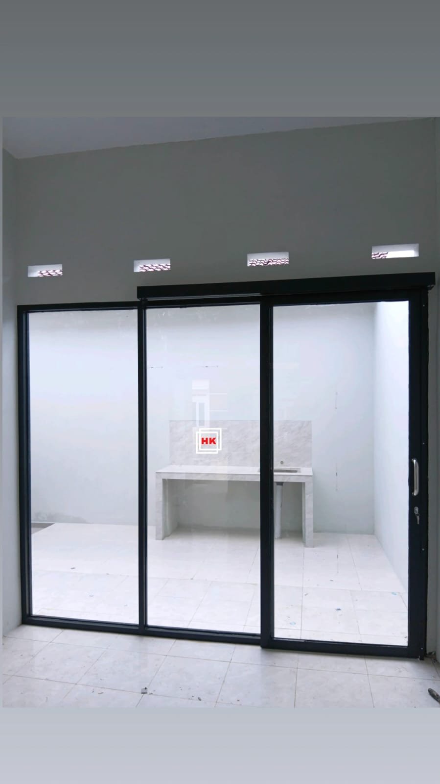 Partisi Kaca + Pintu Sliding