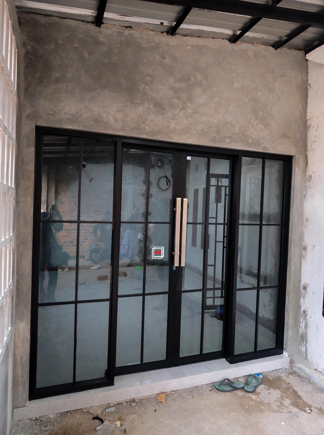 Pintu Sliding + Kaca Mati